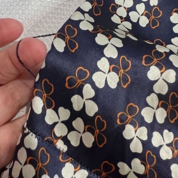 Converse John Varvatos Blue Silk Short Sleeve Dress - Picture 8 of 10